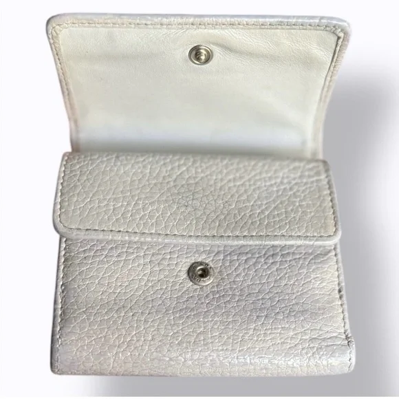 Prada Vitello Dino Leather Mini Wallet - Metallic Silver with COA - Picture 14 of 16